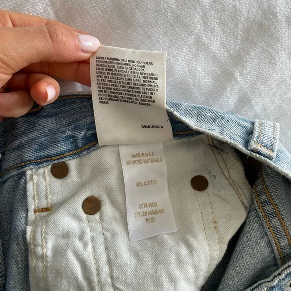 Agolde Riley High Rise Straight Crop Jeans in Shatter - Picture 8 of 8